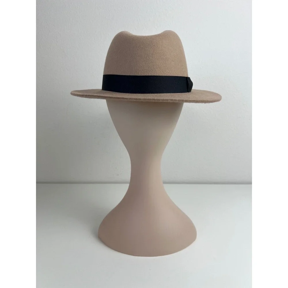 Lack of Color Kids Tan Australian Wool Fedora Hat One Size Wide Brim Unisex